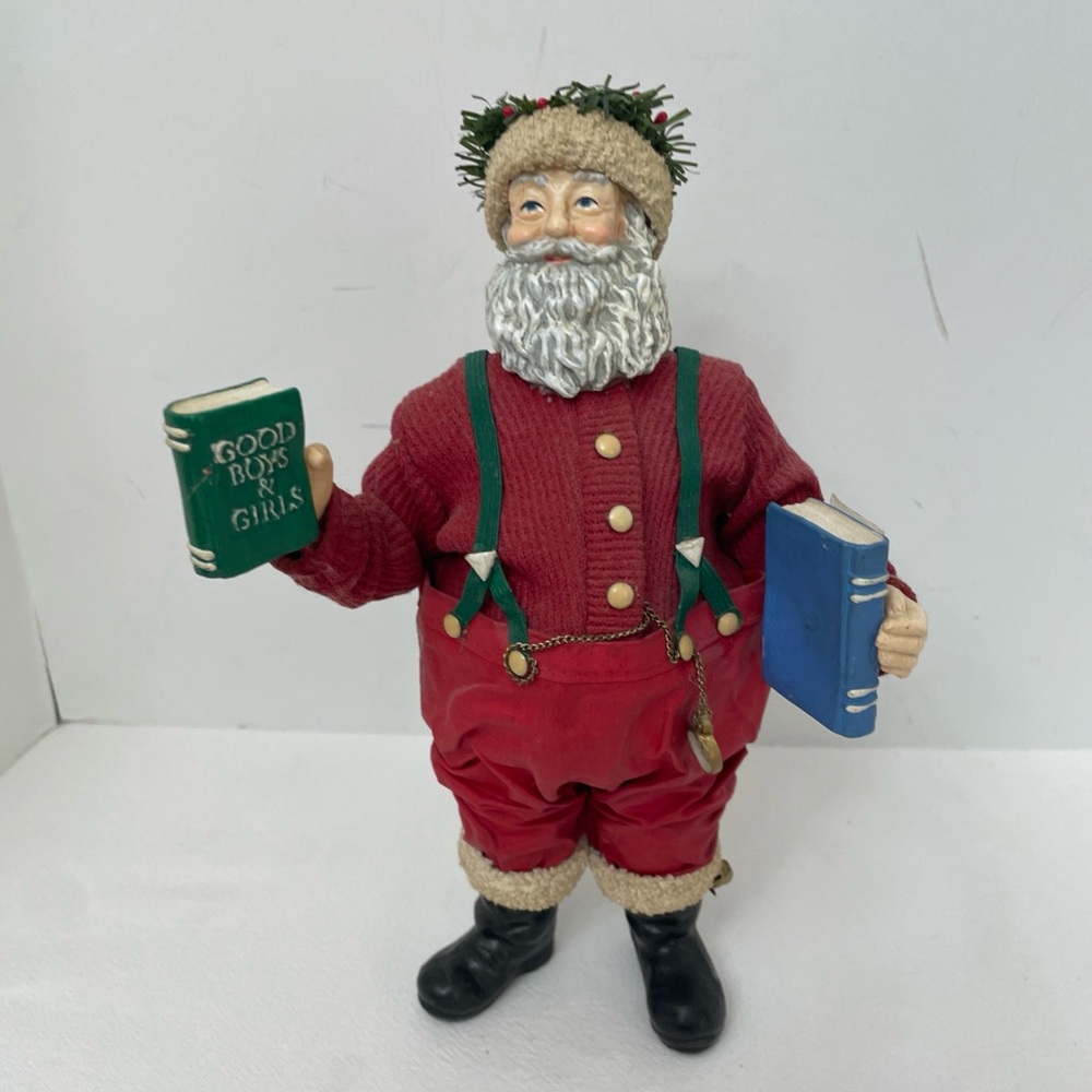 Vtg Midwest of Cannon Falls Santa‎ Holding Books Good Boys & Girls Christmas
